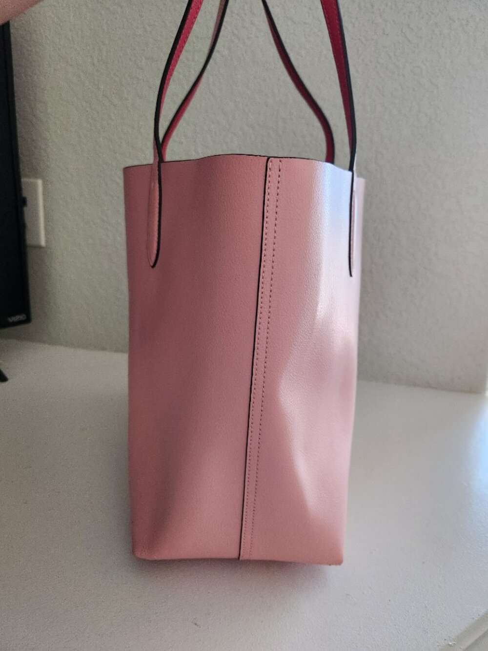 New Kate Spade Ava Reversible Pink & Dark Pink Tote Bag Purse - Picture 7 of 9